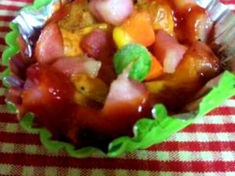 お弁当に☆ポテトとチーズのグラタン風カップ